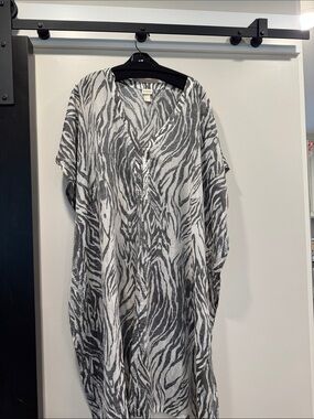 Conscious collection Black & White Zebra Print Kaftan Tunic